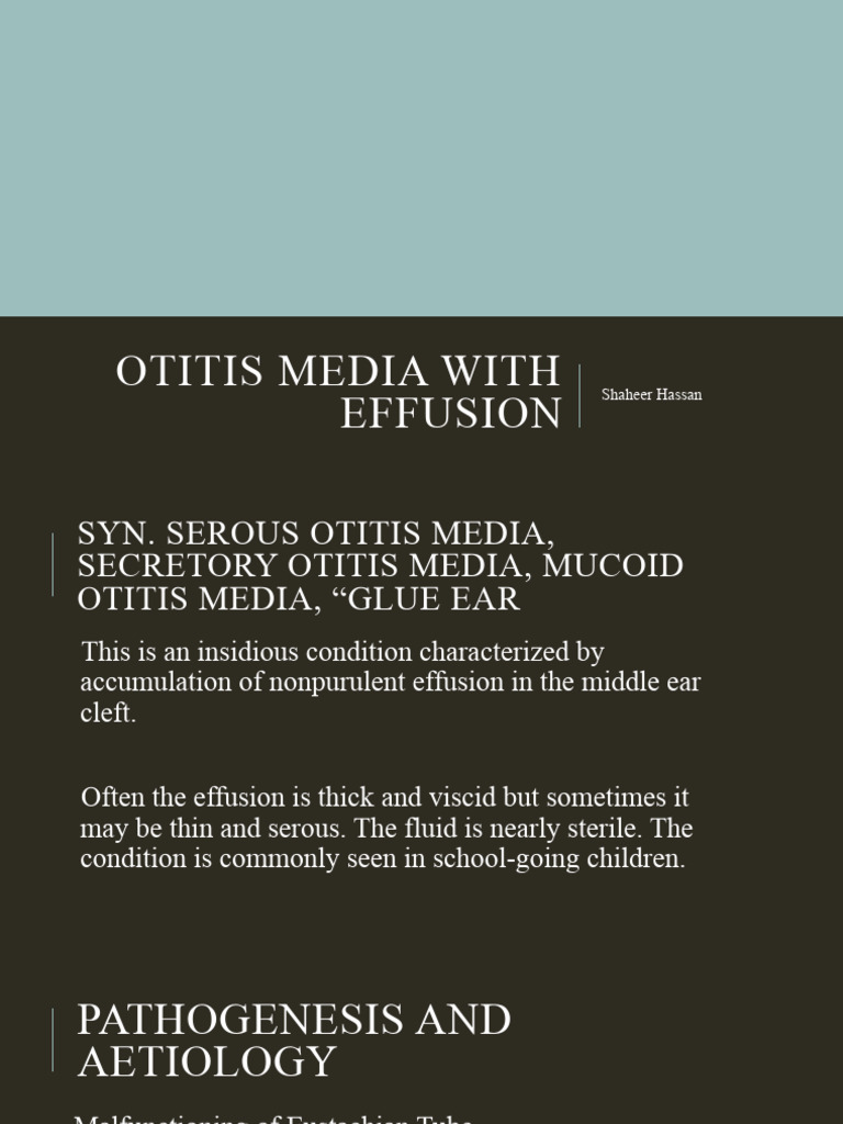 OTITIS MEDIA WITH EFFUSION PDF