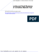 Full Download Entrepreneurship and Small Business Management 1st Edition Mariotti Test Bank