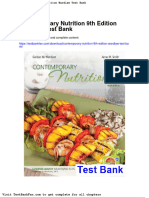 Full Download Contemporary Nutrition 9th Edition Wardlaw Test Bank