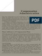 Compensation Administration: Major Influences of Compensation Plans