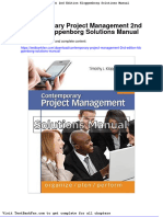 Full Download Contemporary Project Management 2nd Edition Kloppenborg Solutions Manual