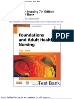 Full Download Adult Health Nursing 7th Edition Cooper Test Bank