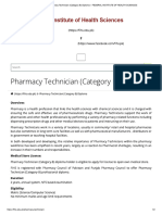 Pharmacy Technician (Category B) Diploma 