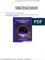 Full Download Entrepreneurship Theory Process and Practice 9th Edition Kuratko Solutions Manual