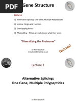 Gene Structure Lecture 1