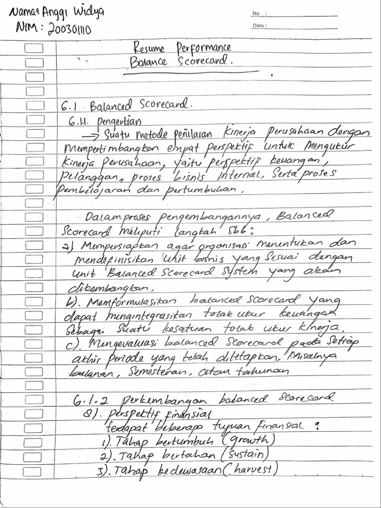 Manajemen Strategi Balanced Scorecard | PDF