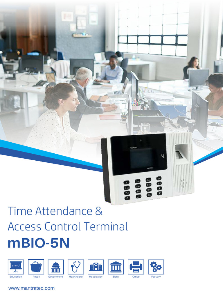 mBIO-5N Time Attendance Terminal | PDF