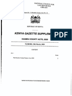 Kenya Gazette Supplement: National Councij For Special Isstje Library