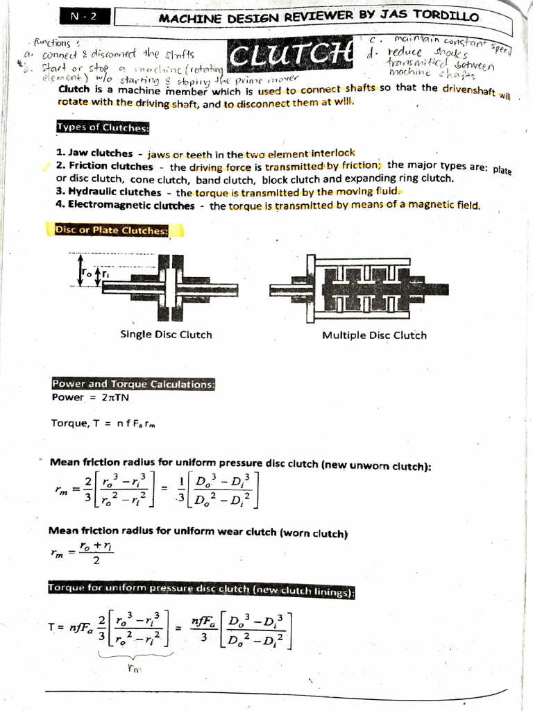 Clutch Pdf Clutch Classical Mechanics
