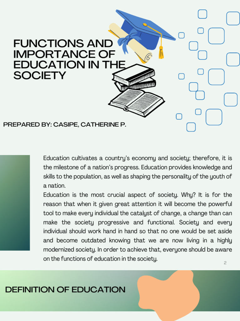 Functions of Education PDF