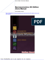 Full Download Advanced Macroeconomics 4th Edition Romer Solutions Manual
