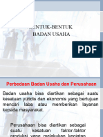 #4 Bentuk Bentuk Badan Usaha