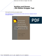 Full Download Advanced Nutrition and Human Metabolism 5th Edition Gropper Test Bank