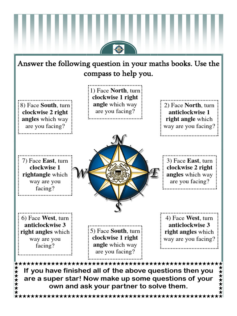Compass Direction Exercises | PDF