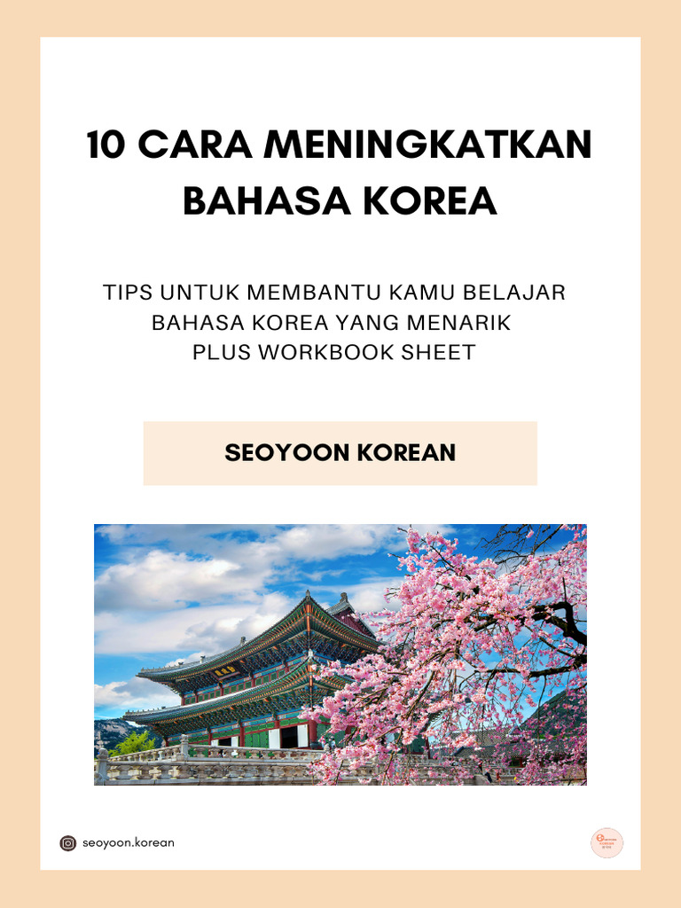 10 Cara Belajar Bahasa Korea PDF