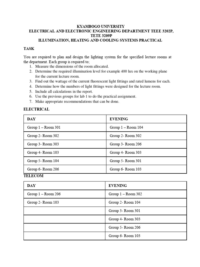 Illumination Practical Pdf