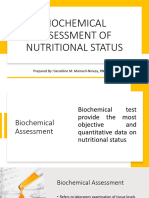 Lec 6 BIOCHEMICAL ASSESSMENT OF NUTRITIONAL STATUS
