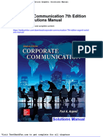 Full Download Corporate Communication 7th Edition Argenti Solutions Manual