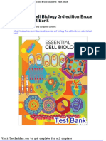 Full Download Essential Cell Biology 3rd Edition Bruce Alberts Test Bank