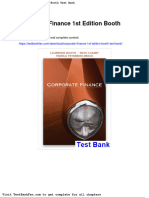 Full Download Corporate Finance 1st Edition Booth Test Bank