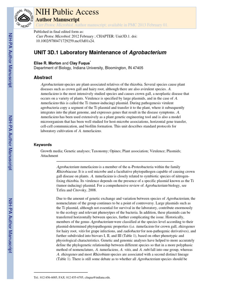 Agrobacterium Growth Media | PDF | Growth Medium | Chemistry