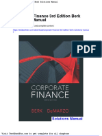 Full Download Corporate Finance 3rd Edition Berk Solutions Manual