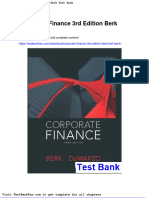 Full Download Corporate Finance 3rd Edition Berk Test Bank