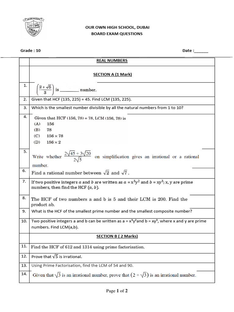 Ch1. Real Numbers | PDF | Numbers | Real Number