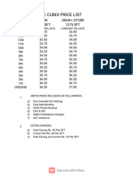 Cubix Price List