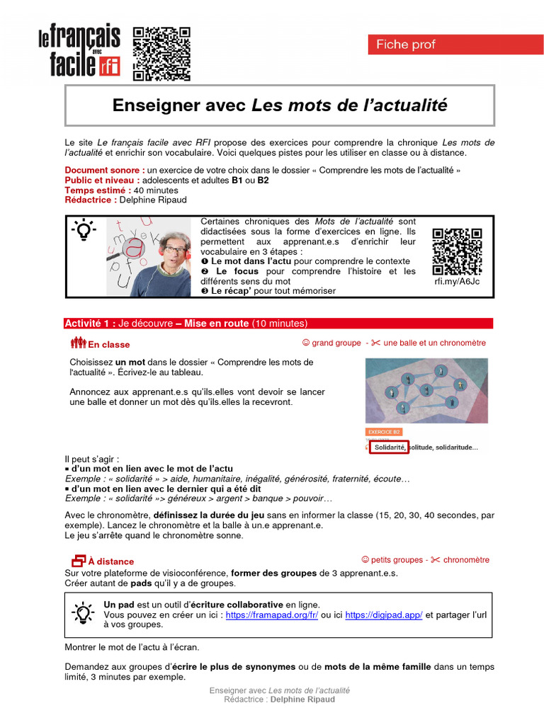 Enseigner Avec Les MDA FICHE PROF-2 | PDF | Communication humaine