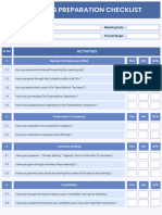 Meeting Preparation Checklist Sales Profit