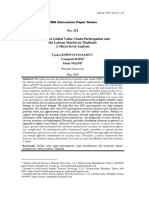 Analysis of Global Value Chain Participation and The Labour Market in Thailand