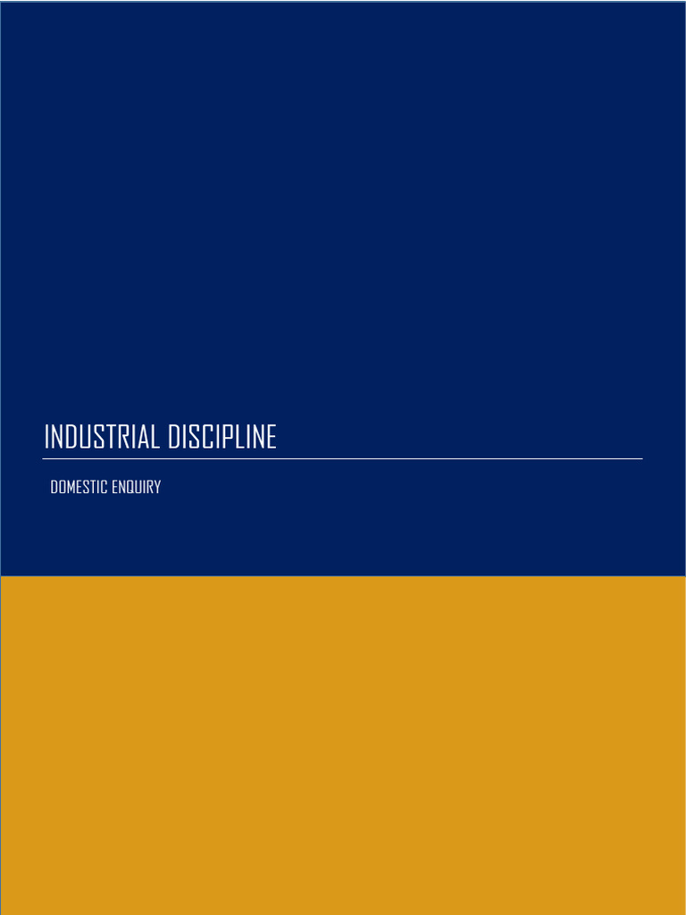 Domestic Enquiry | PDF