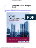 Full Download Cost Accounting 14th Edition Horngren Solutions Manual