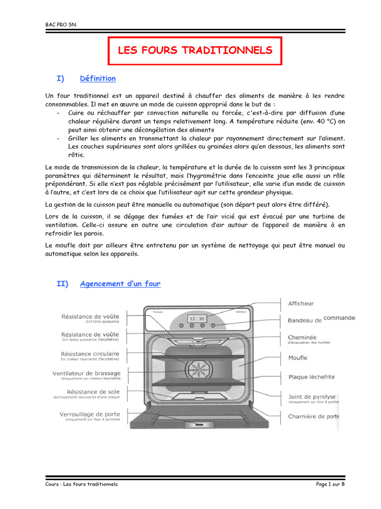 Fours Traditionnels : Définition et Fonctionnement | PDF | Four | Catalyse