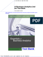 Full Download Essentials of Business Analytics 2nd Edition Camm Test Bank
