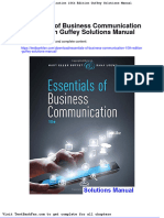 Full Download Essentials of Business Communication 10th Edition Guffey Solutions Manual