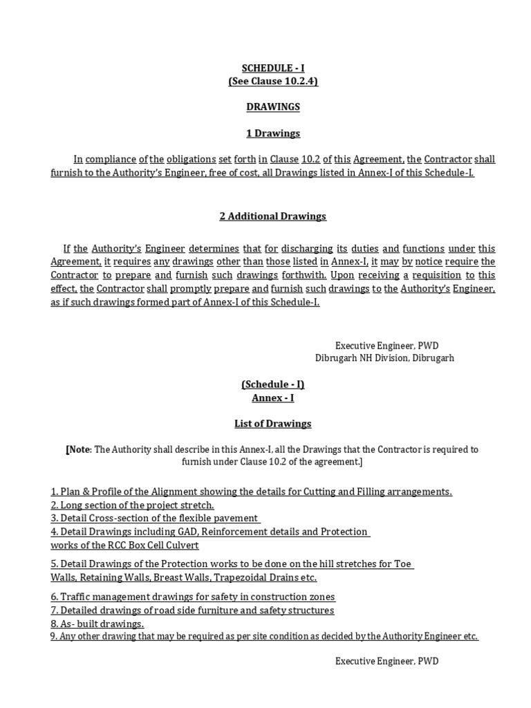 Schedule I | PDF