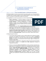 TEMA 1. Creación y Evolución de Las Comunidades Europeas.