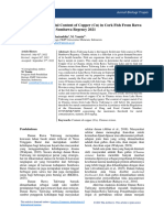 Analyss of Heavy Metal Content of Copper Cu in Cor