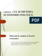 Obiectul Şi Metoda Economiei Politice