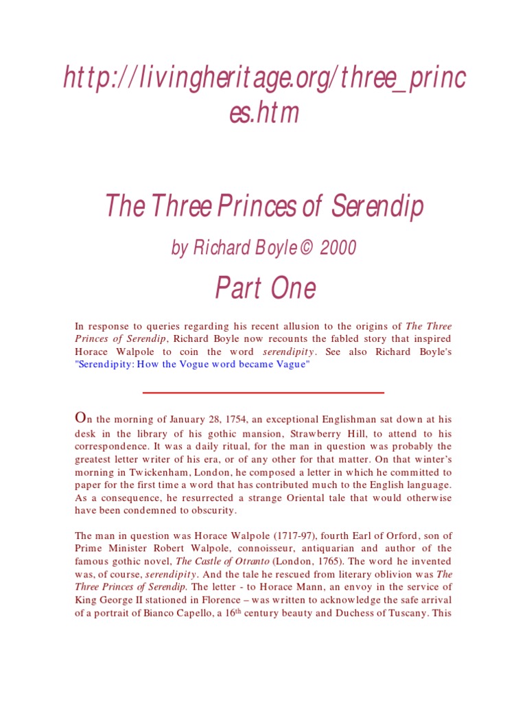 The Three Princes of Serendip PDF