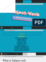 Group 4 Subject-Verb Agreement