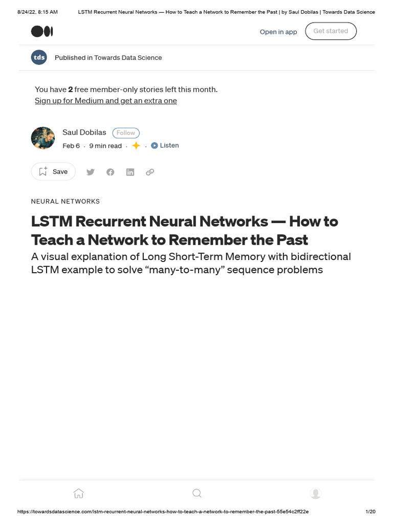 LSTM Recurrent Neural Networks - How To Teach A Network To Remember The ...