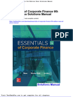 Full Download Essentials of Corporate Finance 9th Edition Ross Solutions Manual