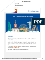 Travel Insurance Certificate