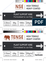 Tense Wire Labels - 120mm X 55mm - 2.20 and 3.15mm Only - 1000m Coiils