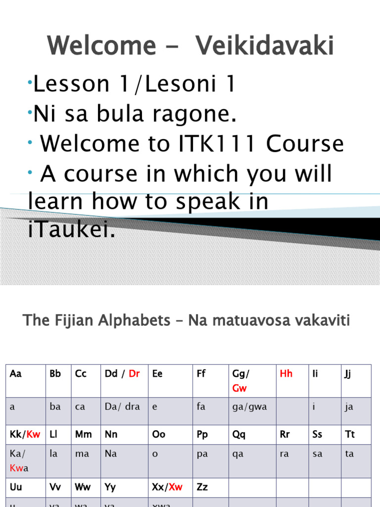 iTaukei Language Basics and Pronunciation | PDF | Stress (Linguistics ...