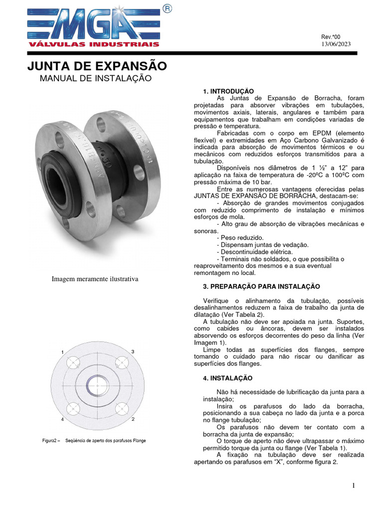 Manual de Instalação de Juntas de Expansão | PDF