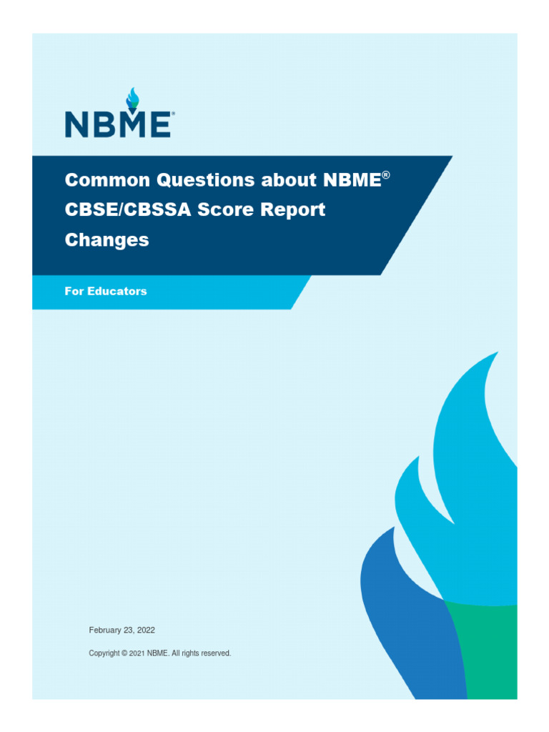 For Educators Common Questions 2022 Score Report Changes Updated 2-23 | PDF